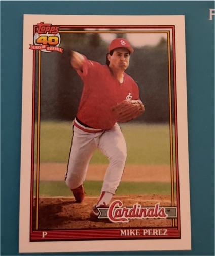 1991 Topps #205 Mike Perez — front