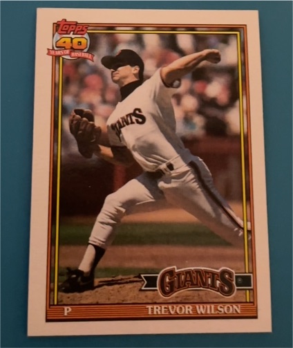 1991 Topps #96 Trevor Wilson — front