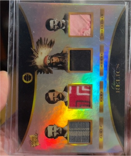 2025 Pieces of the Past Wild West Quad Relic #792 Hickok, Carson, Custer, Earp — front