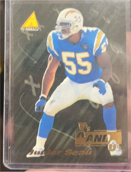 1995 Pinnacle Club Collection #223 Junior Seau - X's and O's — front