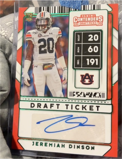 2020 Panini Contenders Draft Picks #187 Jeremiah Dinson — front