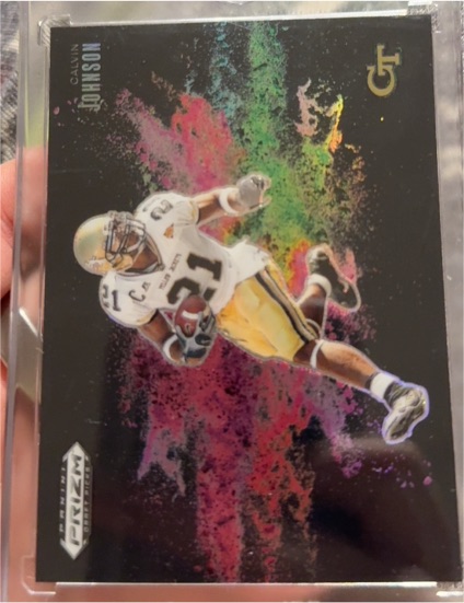 2025 Panini Prizm Draft Picks Calvin Johnson Black Color Blast — front