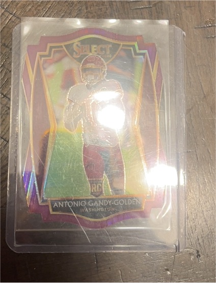 2020 Panini Select Red Die Cut Prizm #183 Antonio Gandy-Golden RC Washington — front