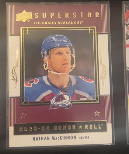 2023-24 Upper Deck Series 1 Honor Roll #HR-23 Nathan MacKinnon — front