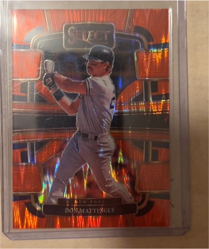 2024 Panini Select - Concourse #42 Don Mattingly Orange Flash Prizm — front