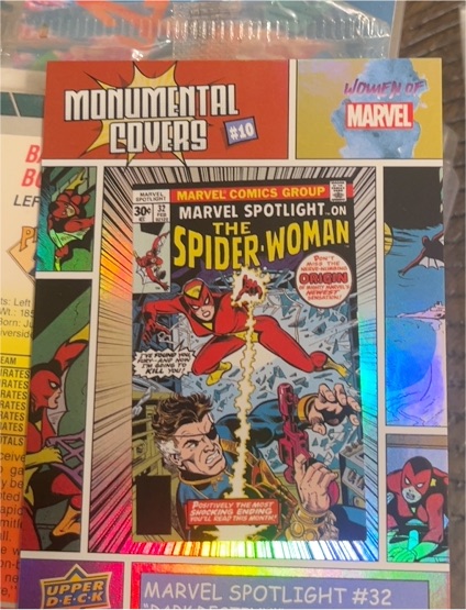 2024 Upper Deck Women of Marvel Monumental Covers Marvel Spotlight #32 Spider-Woman BI-10 — front