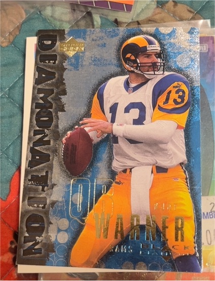 2000 Upper Deck Black Diamond Diamonation #D4 Kurt Warner — front