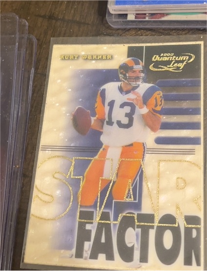 2000 Quantum Leaf Star Factor #SF25 Kurt Warner — front