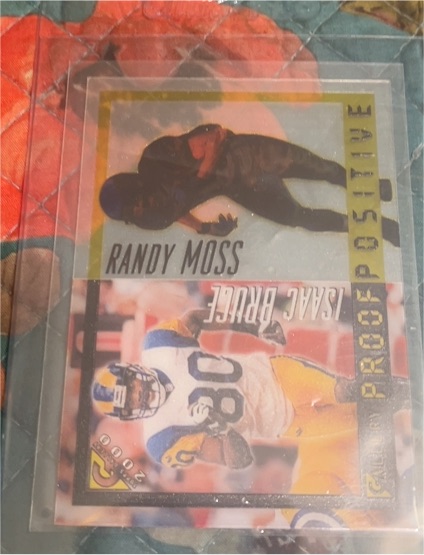 2000 Topps Gallery #P8 Randy Moss / Isaac Bruce Proof Positive — front