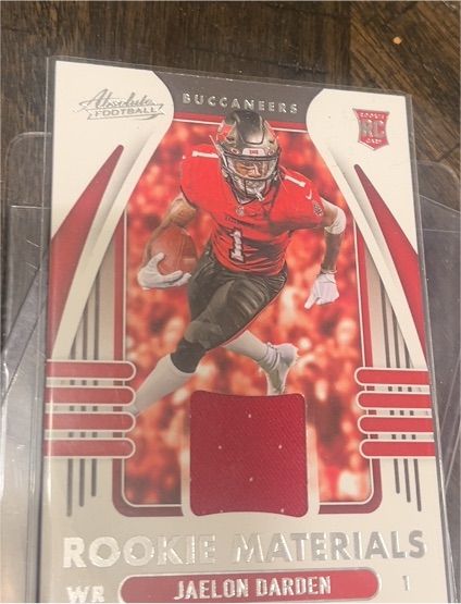 2021 Panini Absolute Rookie Materials #ARM-JDA Jaelon Darden — front