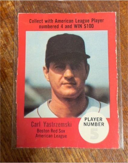 1968 Atlantic Oil #5 Carl Yastrzemski — front