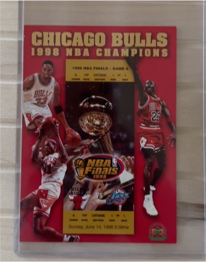 1998 Upper Deck Chicago Bulls 1998 NBA Champions Jumbo Card — front