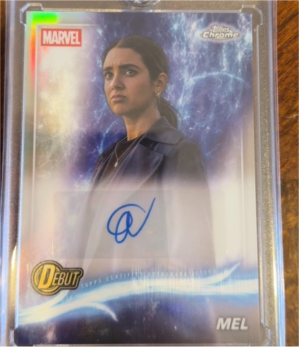 2025 Topps Chrome Marvel Studios #AA-GV Mel Geraldine Viswanathan Debut Auto — front