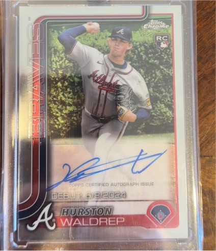 2025 Topps Chrome Update #CRDA-HW Hurston Waldrep Rookie Autograph — front