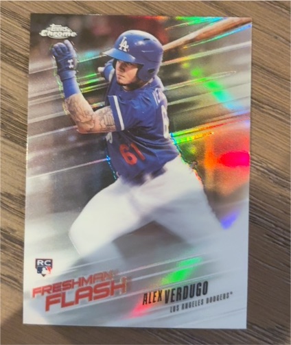 2018 Topps Chrome #FF-10 Alex Verdugo Freshman Flash Rookie Card — front