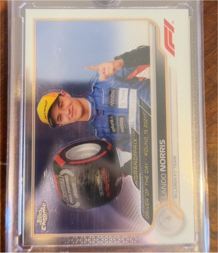2022 Topps Chrome Formula 1 #186 Lando Norris Driver of the Day — front