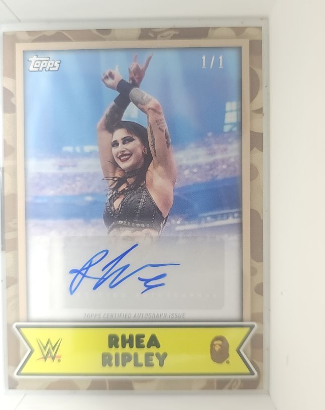 2025 Topps WWE X BAPE #1/1 Rhea Ripley — front