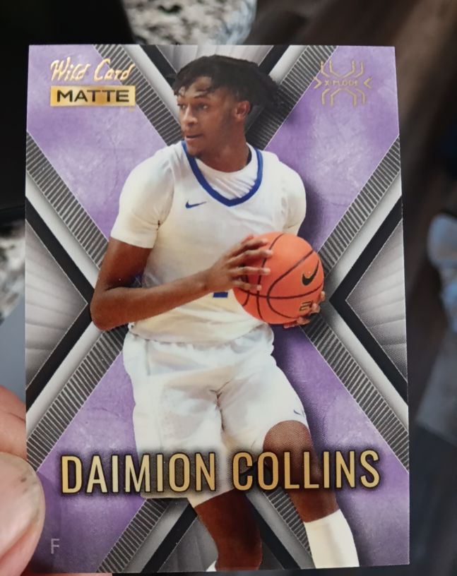 2022 Wild Card Matte #MXP-8 Daimion Collins X-Plode White/Red X — front