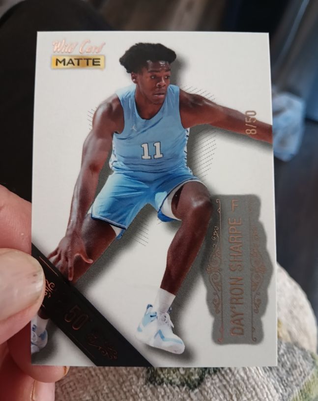 2022 Wild Card Matte #MB-18 Day'Ron Sharpe — front