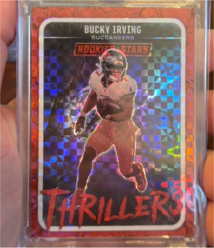 2025 Panini Rookies & Stars #29 Bucky Irving Thriller Silver Prizm Buccaneers — front