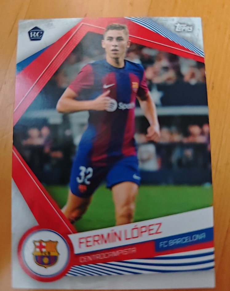 2023 Topps FC Barcelona Fan Set #BAR-10 Fermín López Rookie — front