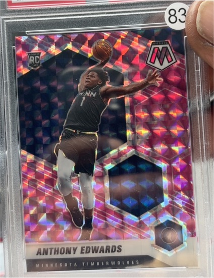 2020-21 Panini Mosaic #201 Anthony Edwards Rookie Card — front