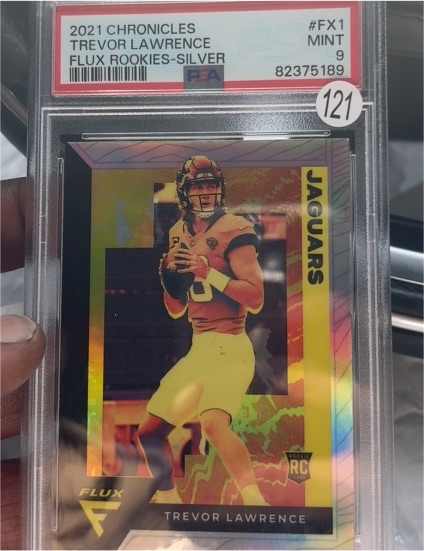 2021 Panini Chronicles #FX1 Trevor Lawrence Flux Rookies Silver — front