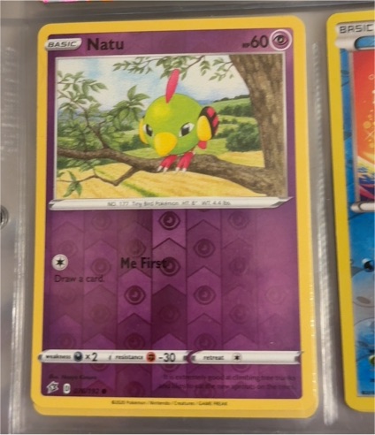 2020 Pokémon SWSH Rebel Clash #076 Natu — front