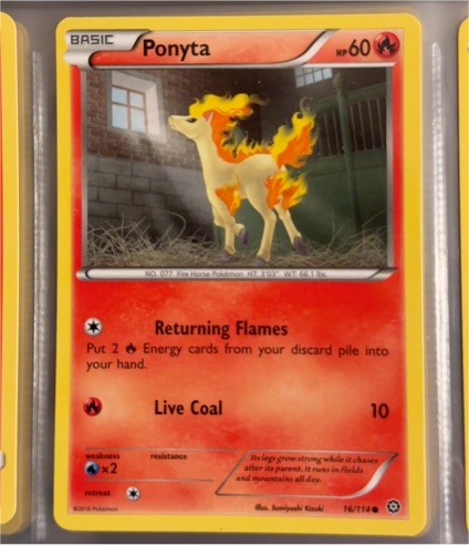 2016 Pokémon XY Steam Siege #16 Ponyta — front