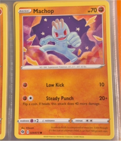 2020 Pokémon Champion's Path #24 Machop — front