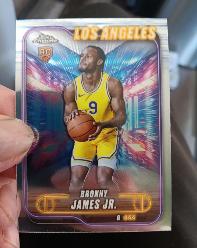 2024-25 Topps Chrome #149 Bronny James Jr. — front