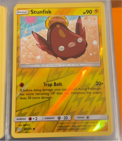 2019 Pokemon Unified Minds #67 Stunfisk — front