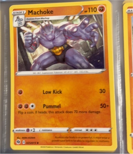 2020 Pokemon Champion's Path #25 Machoke — front