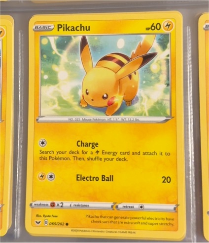 2020 Pokémon Sword & Shield #065 Pikachu — front