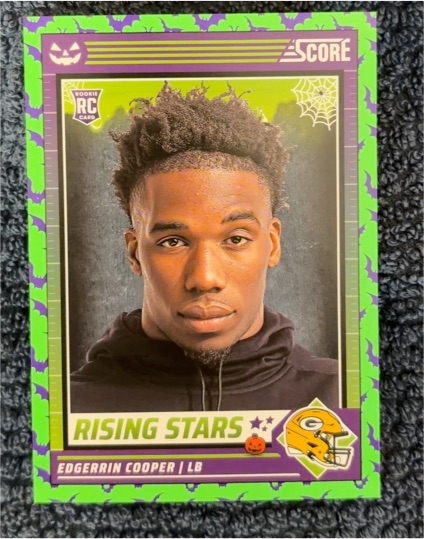 2024 Panini Score-A-Treat #18 Edgerrin Cooper Rising Stars Green Bats Rookie Card — front