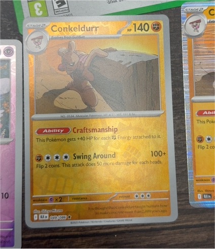 2025 Pokémon TCG Black Bolt #049 Conkeldurr — front