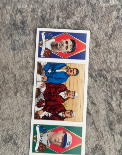 1993 Upper Deck BAT Triple-Folders #155 Joe Wood Christy Mathewson Cy Young — front