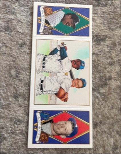 1993 Upper Deck BAT Triple-Folders #HOB1 Mickey Mantle Joe DiMaggio — front