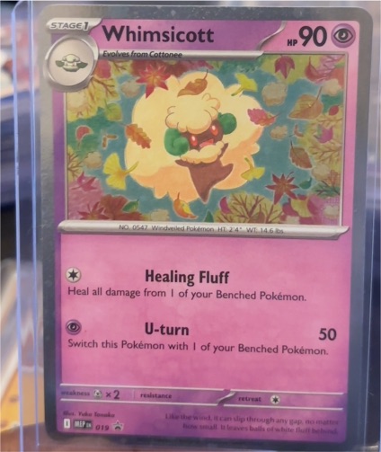 Whimsicott 019 Black Star Promo — front