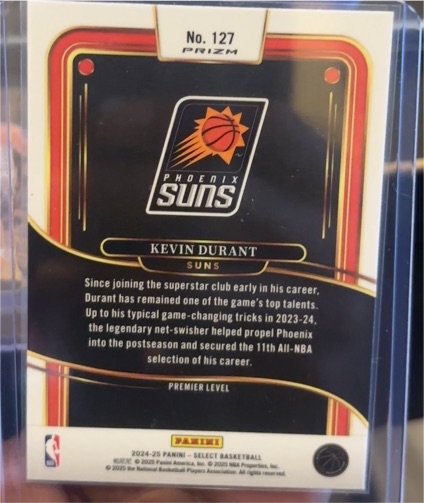2024-25 Panini Select Premier Level #127 Kevin Durant — front