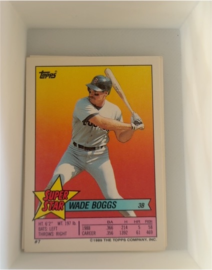 1989 Topps Super Star Sticker #7 Wade Boggs — front