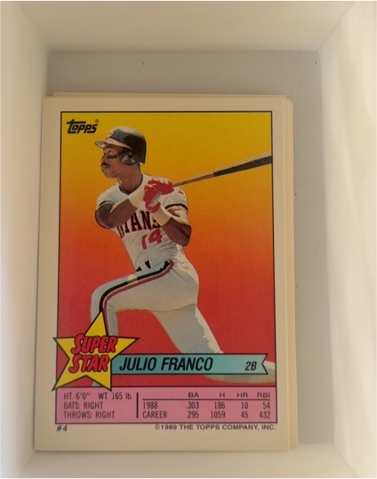 1989 Topps Super Star #4 Julio Franco — front