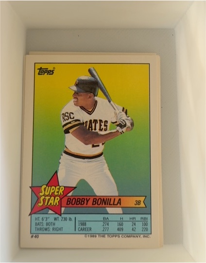 1989 Topps Super Star Sticker Back #40 Bobby Bonilla — front