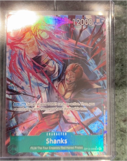 One Piece Card Game OP13-028 Shanks (Alternate Art) Carrying On His Will — front