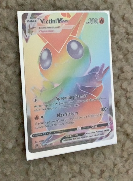 2021 Pokemon Sword & Shield Battle Styles #165 Victini VMAX — front