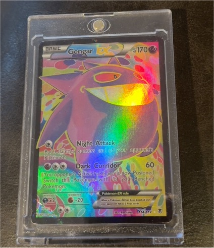 2014 Pokemon XY Phantom Forces #114 Gengar EX — front