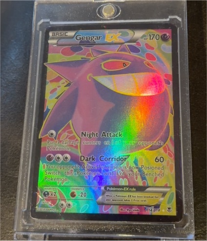 2014 Pokémon TCG XY Phantom Forces #114 Gengar EX — front