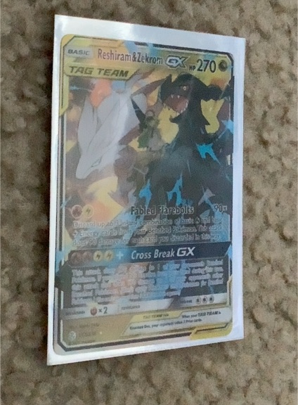 2019 Pokémon Cosmic Eclipse #157 Reshiram & Zekrom GX — front