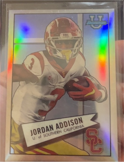 2022 Bowman Chrome University #52BF-12 Jordan Addison — front