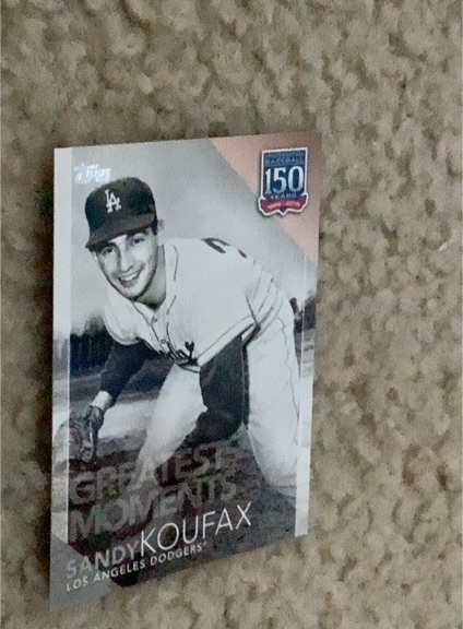 2019 Topps 150 Years of Baseball Greatest Moments #150-47 Sandy Koufax — front